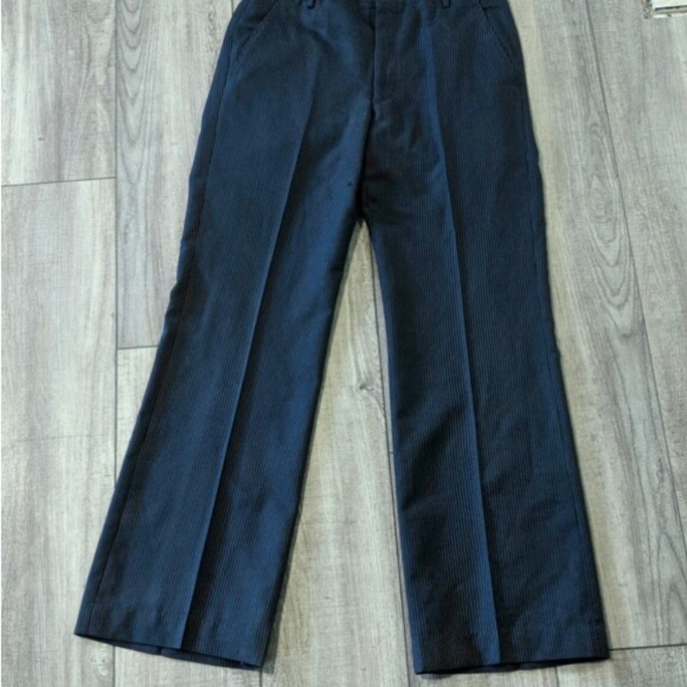 Dark blue pin striped dress slacks